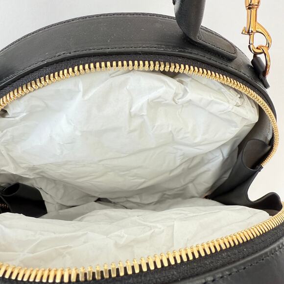 Mansur Gavriel Leather Round Handle Bag Black - Picture 2 of 8